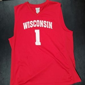 Vintage University of Wisconsin basketball jersey.